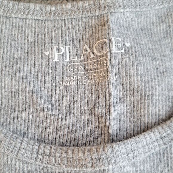 🤸♀️3 for 12🤸♂️ Children's Place Ribbed Tank Top Gray Large - Picture 2 of 3